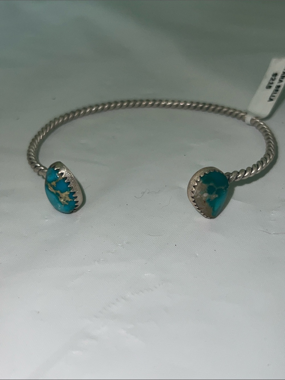 Turquoise Stone Open Cuff Bracelet - Women